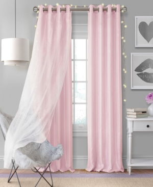 Shop Elrene Aurora 52" X 63" Single Window Panel In Soft Pink