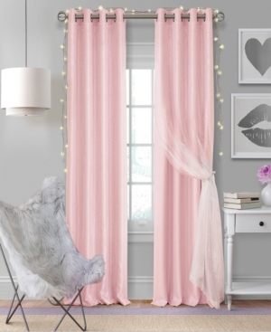 Elrene Aurora 52" X 95" Single Window Panel In Soft Pink