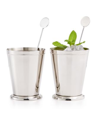 Martha Stewart Collection - Set of 2 Pewter Mint Julep Glasses