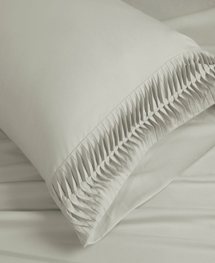 Cathay Home Inc. Hudson & Main Arrow Pleated Hem 4 Pieces King Sheet