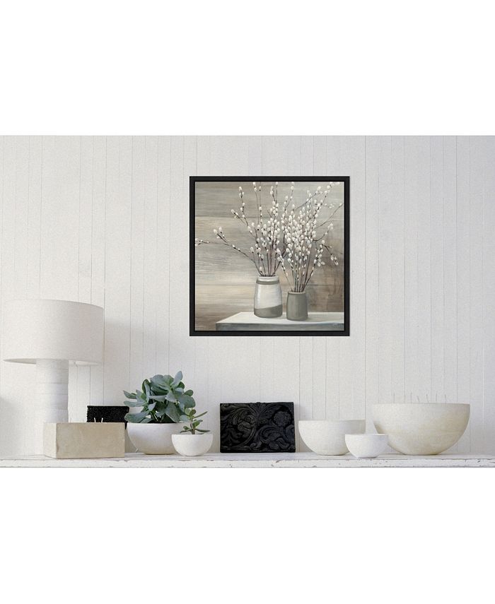 Amanti Art Pussi Willow Still Life Gray Pots by Julia Purinton Canvas ...