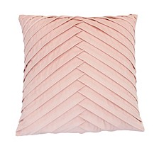 James Pleated Velvet Pillow, 20" x 20"