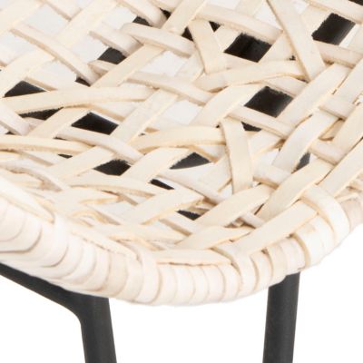 Wynona Leather Woven Dining Chair