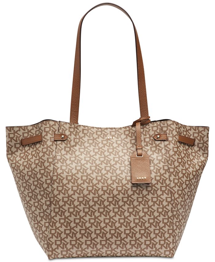 DKNY Ludlow Leather Signature Tote, Created for Macy's - Macy's
