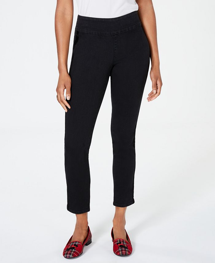 Charter Club Pull-On Ankle-Length Jeans, Created for Macy's - Macy's