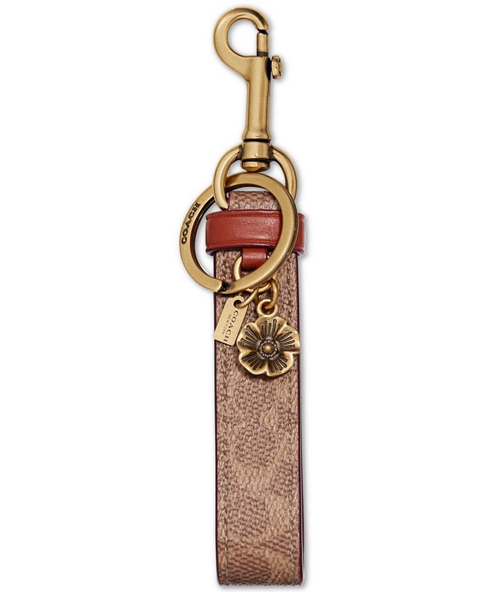 Coach, Accessories, Coach Ch75 Large Loop Yellow Key Fob Keychain Key  Ring Leather New