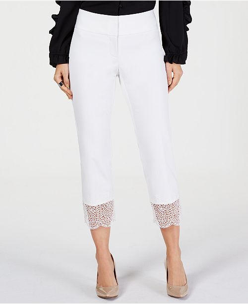 Alfani LaceHem TummyControl Ankle Pants, Created for Macy's & Reviews