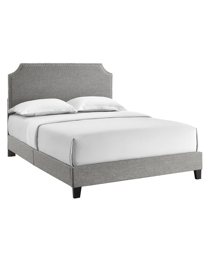 Dwell Home Inc. Scalloped Upholstered Bed with Nail Head Trim, Full ...