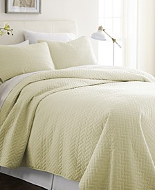 Home Collection Herringbone Quilted Coverlet Set