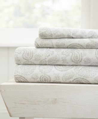 The Farmhouse Chic Premium Ultra Soft Pattern 4-Pc. Sheet Set, California King