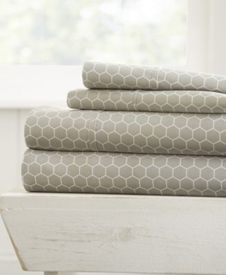 The Farmhouse Chic Premium Ultra Soft Pattern 4-Pc. Sheet Set, California King