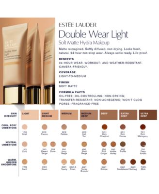 Estee Lauder Double Wear Light Colour Chart