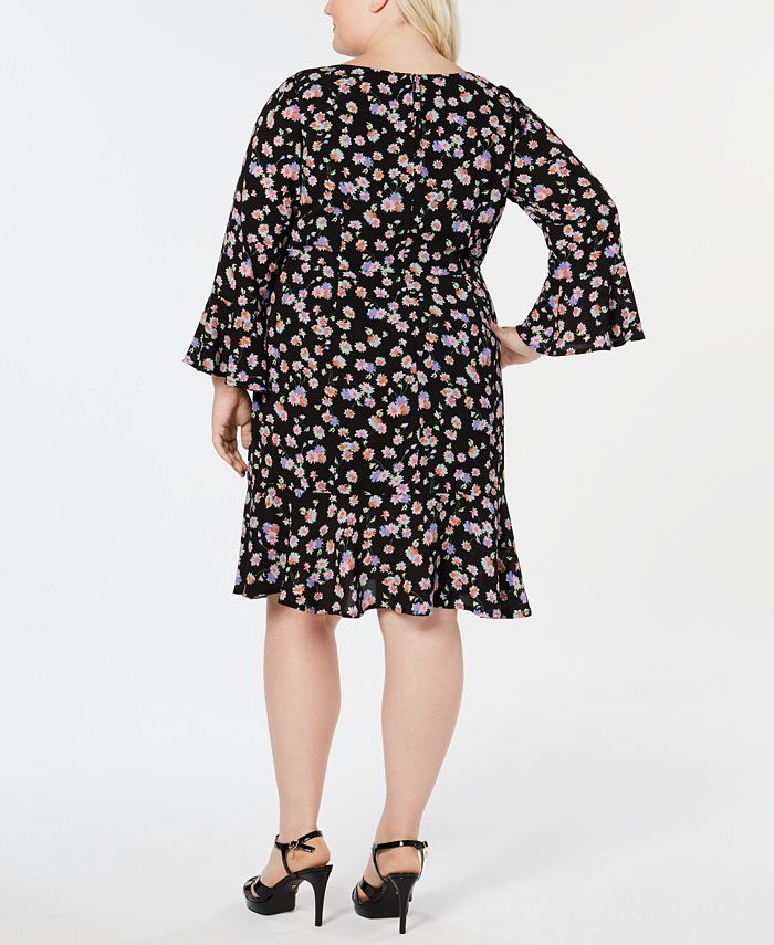 Robe Femme Betsey Johnson à Manches Ballon Et Motif Floral, Taille 14 - Neuve Sans étiquettes
