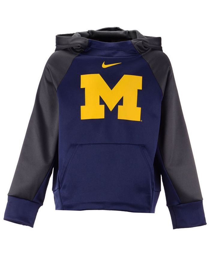 Nike Michigan Wolverines Therma Color Block Hoodie Big Boys 8 20