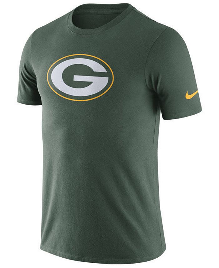 Nike Men's Green Bay Packers Dri-Fit Cotton Essential Logo T-Shirt - Macy's