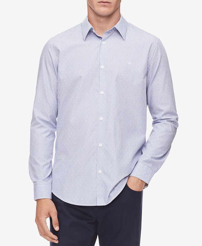 Calvin Klein Men's Slim Fit French Placket Shirt Black Size XX-Large