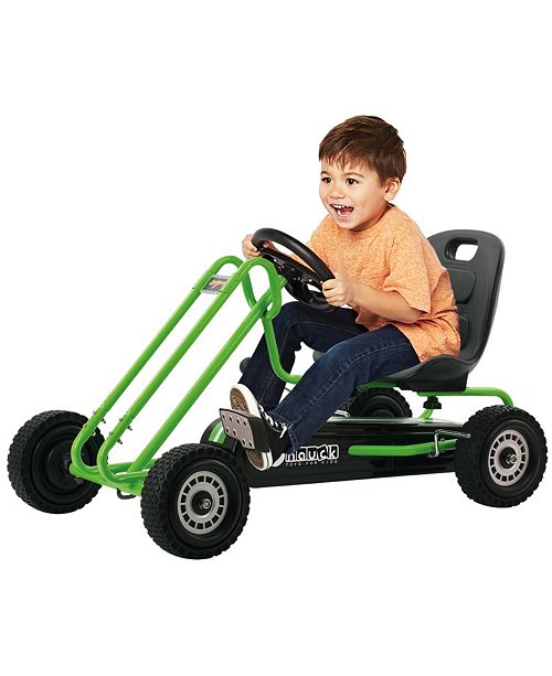 Lightning Ride On Pedal Go Kart Green