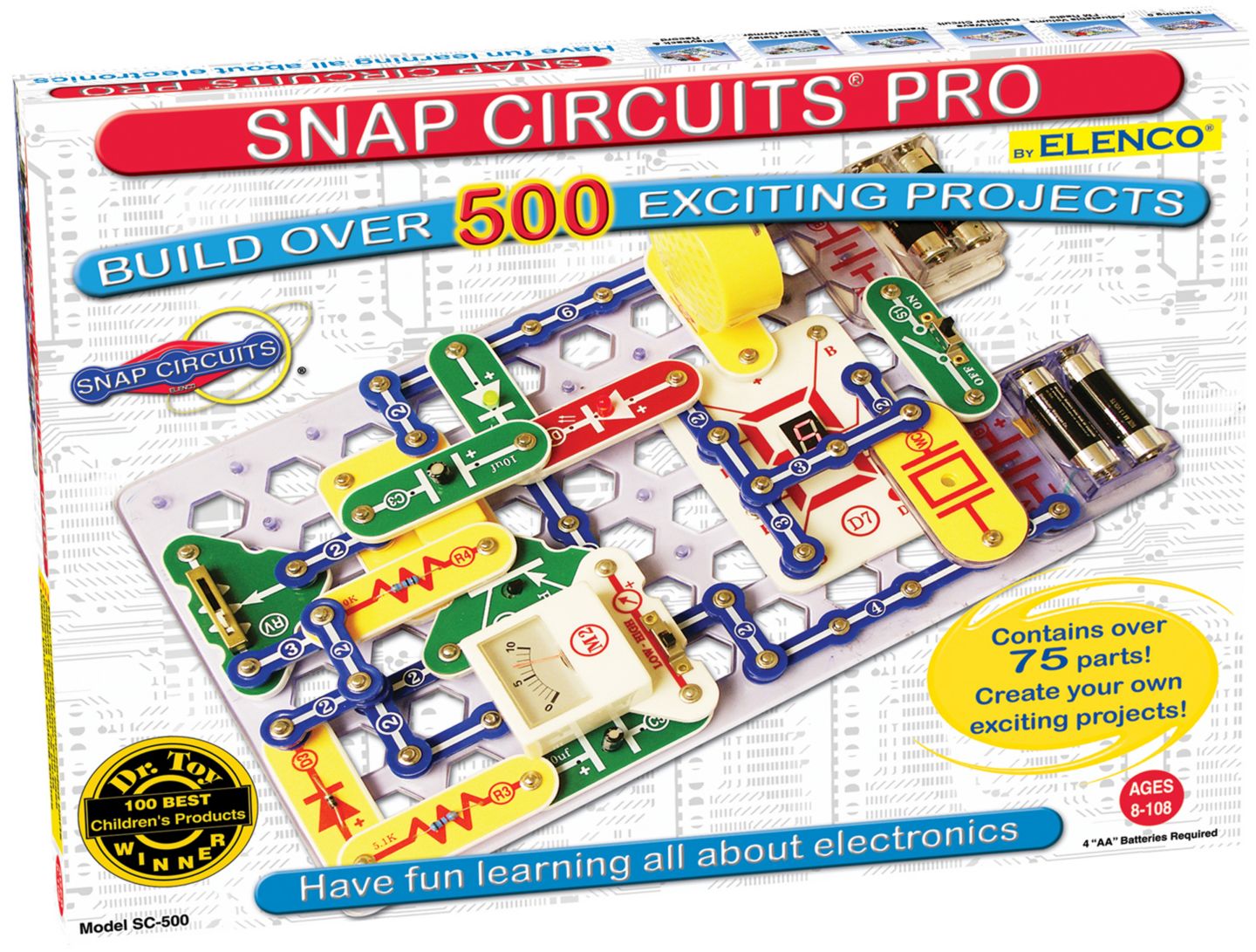 Детские игрушки Redbox Snap Circuits Pro 500 In 1 Science Kit, Ages 8+ — фото 1