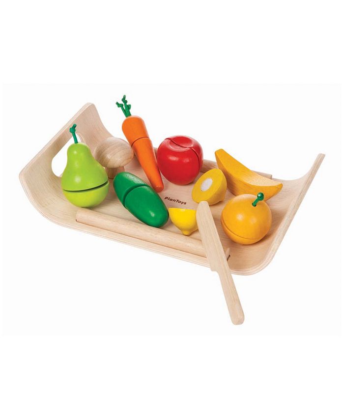 Plantoys - Geassorteerde vegetable set, PT3601, hout