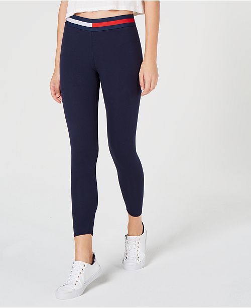 Tommy Hilfiger Logo Waistband Jersey Leggings Reviews Pants