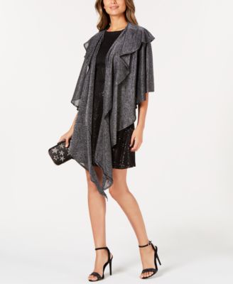 Cejon - Double-Draped Sparkle-Knit Wrap