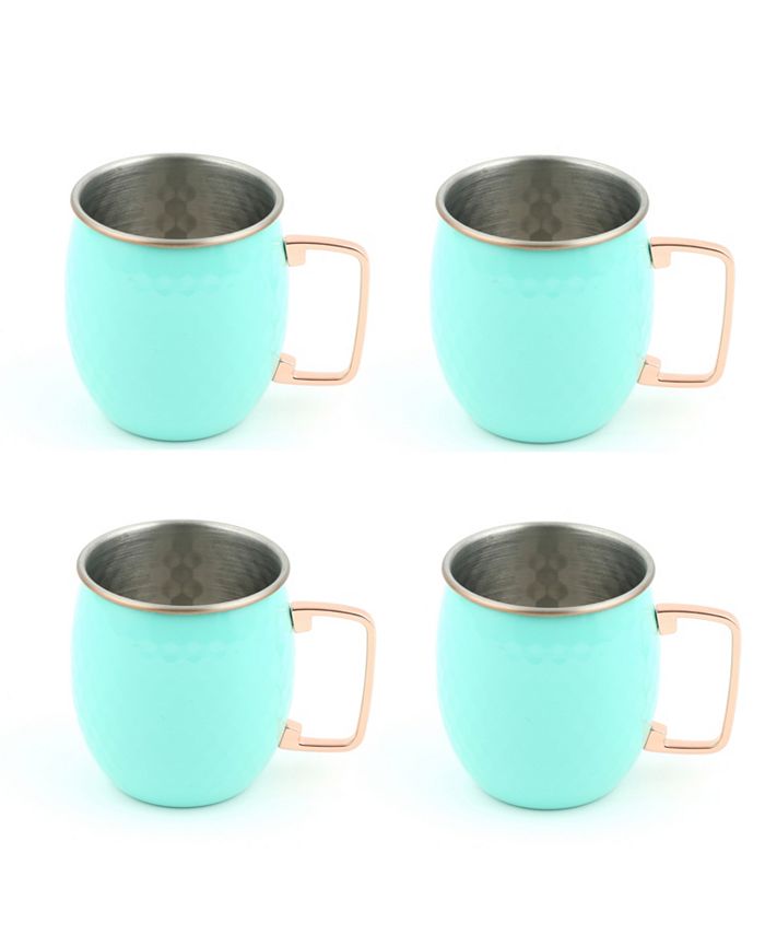 Fiesta Turquoise 18Ounce Hammered Moscow Mule Mugs, Set of 4 Macy's