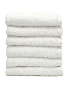 Linum Home Soft Twist 6-pc. Washcloth Set Bedding In White