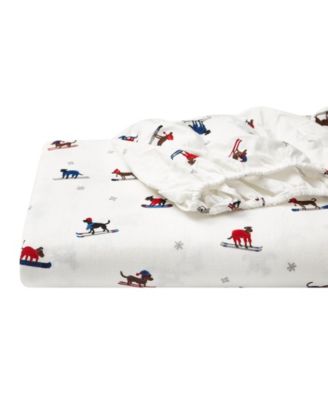 Printed Cotton Flannel 4-Pc. Sheet Set, Queen