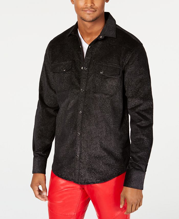 metallic shirt mens
