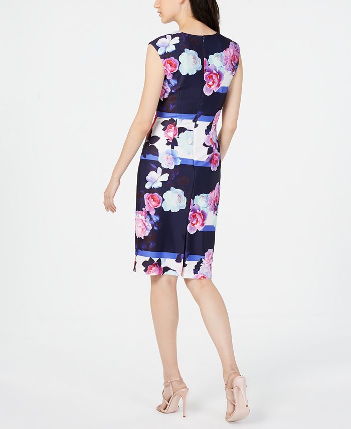 Vince Camuto Floral-Print Sheath Dress - Macy's