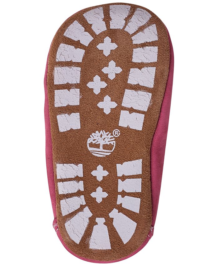 timberland crib booties pink