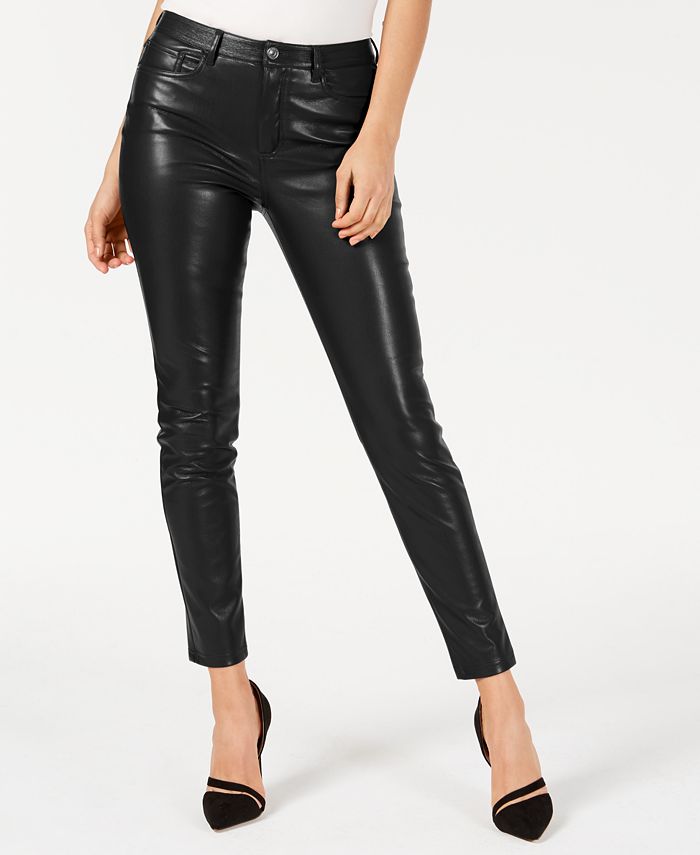 GUESS Butter Faux-Leather Pants - Macy's