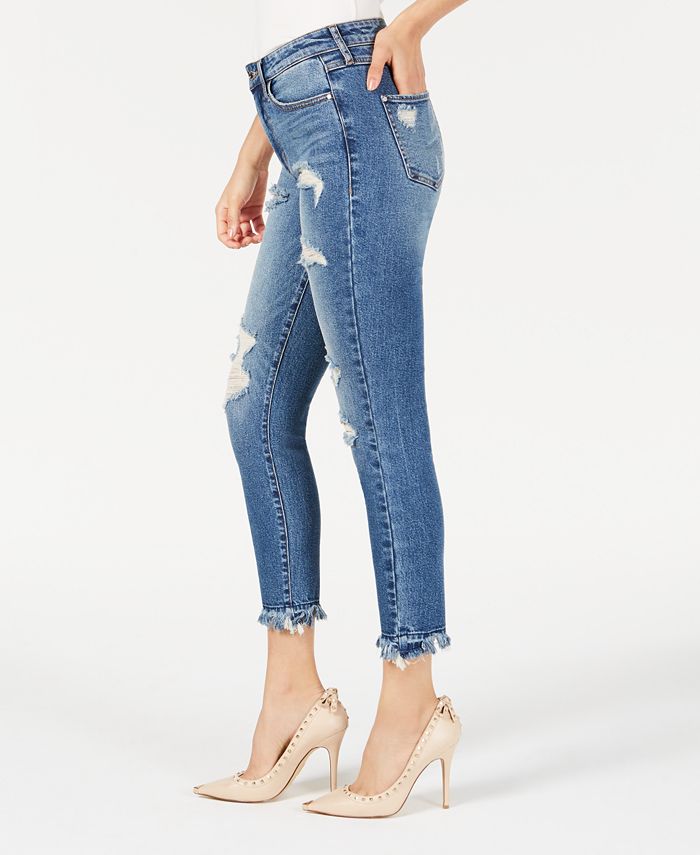 GUESS 1981 Ripped Skinny Jeans - Macy's
