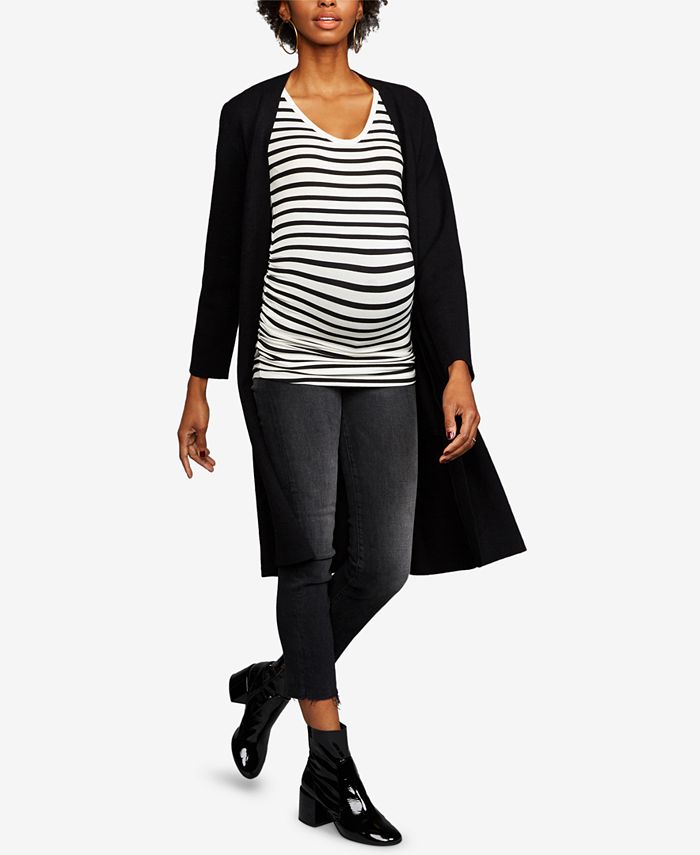 cupcakes and cashmere Heavy Knit Belted Duster Maternity Coat Macy's