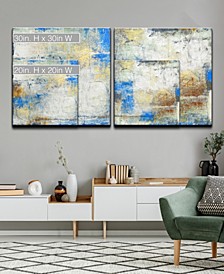 'The View I/II' 2 Piece Abstract Canvas Wall Art Set Collection