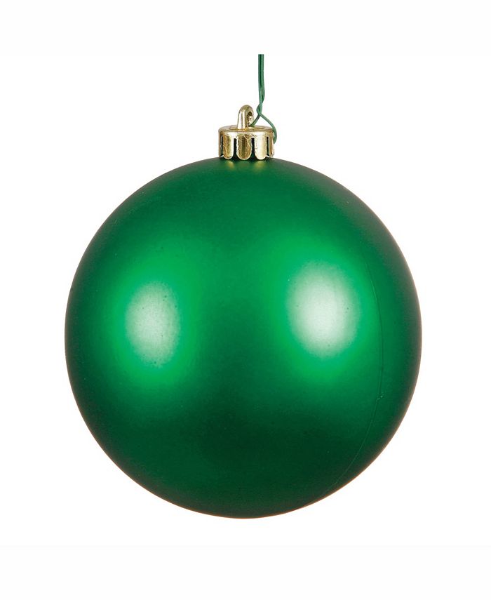 Vickerman 4" Green Matte Ball Christmas Ornament Macy's