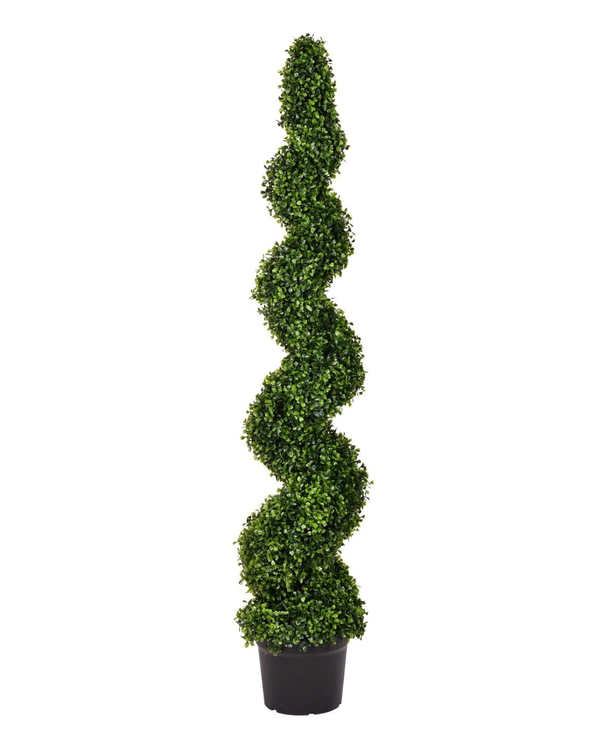Vickerman 5' Artificial Potted Green Boxwood Spiral Tree In No Color