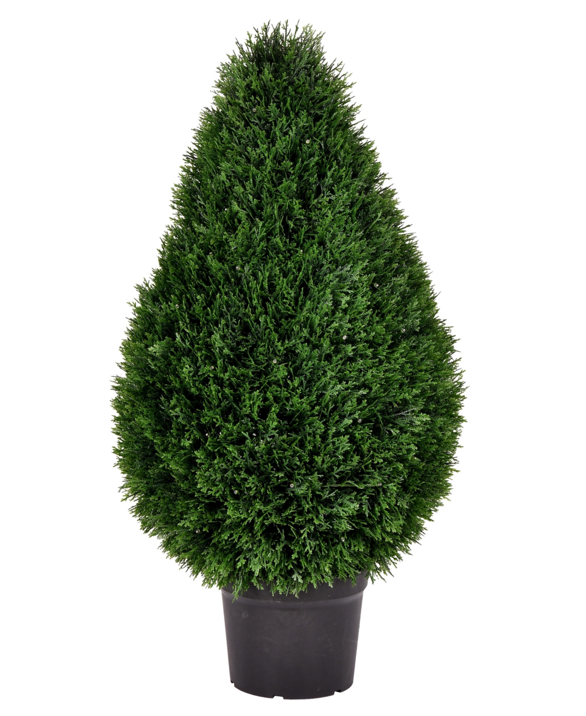 Vickerman 36" Artificial Cedar Teardrop Shaped Bush And Pot In No Color
