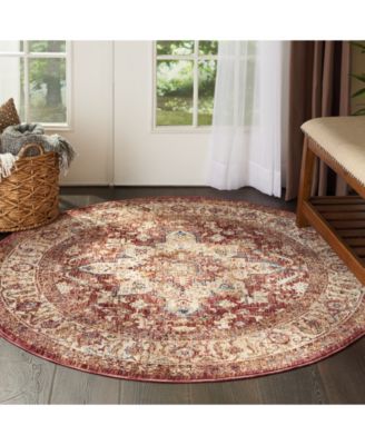 Taza Heriz 5' Round Area Rug