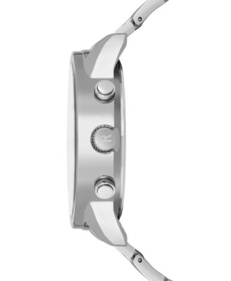 Kenneth Cole Reaction Men's Analog-Digital Silver-Tone Bracelet Watch 44mm