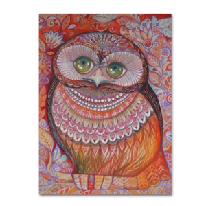 Trademark Global Oxana Ziaka 'gold Honew Owl' Canvas Art In Multi