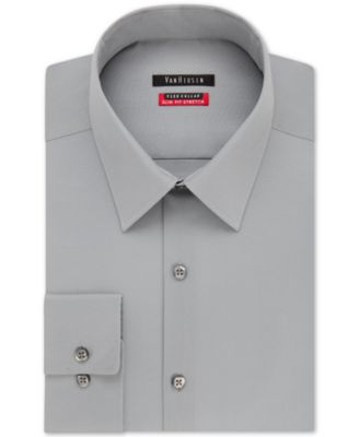 Van Heusen Men's Slim-Fit Flex Collar Stretch Solid Dress Shirt - Macy's