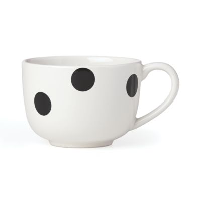 kate spade new york - KSK DECO DOT BLACK DW LATTE MUG