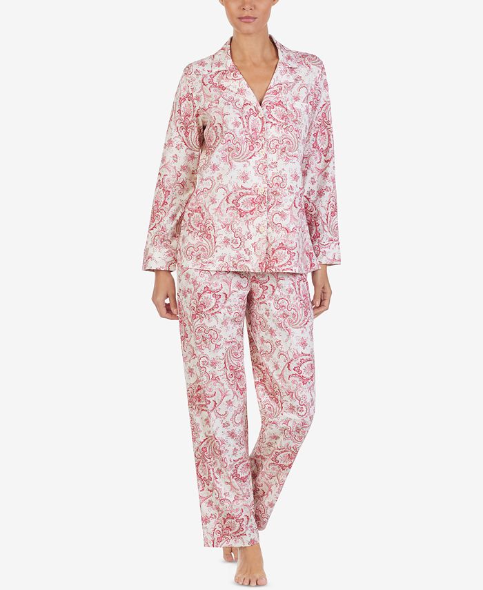 Lauren Ralph Lauren Petite Cotton Pajama Set - Macy's