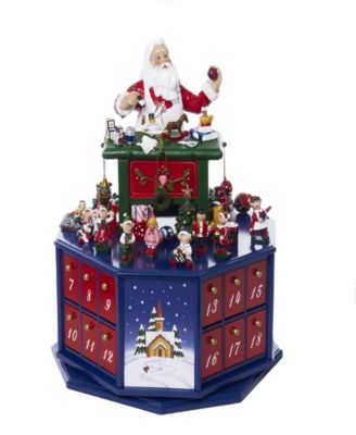 Kurt Adler - 12-Inch Santa Workshop Musical Advent Calendar