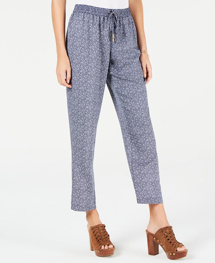 Michael Kors Mavis Printed Pull-On Pants - Macy's