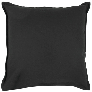 Rizzy Home Solid Polyester Filled Decorative Pillow, 20" X 20" In Black