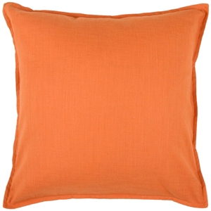Rizzy Home Solid Polyester Filled Decorative Pillow, 20" X 20" In Orange