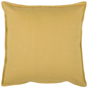 Rizzy Home Solid Polyester Filled Decorative Pillow, 20" X 20" In Yellow