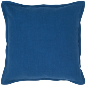 Rizzy Home Solid Polyester Filled Decorative Pillow, 20" X 20" In Blue